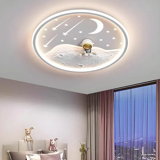 Nordic Modern LED Ceiling Light Living Room Bedroom Dining Table CCT Metal Surface Mounted AC